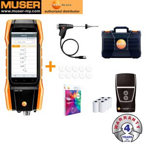 Testo Malaysia Testo 300 Longlife Kit 2 with Printer| Flue Gas Analyzer (O2, CO H2-compensated up to 30,000 ppm, NO - can be retrofitted)